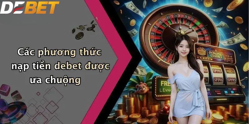 Các phương thức nạp tiền DEBET được ưa chuộng